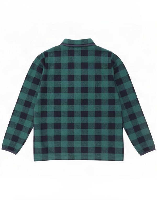 Eddie Bauer Damski sweter polarowy zapinany pod szyją UK 10 Small Green Gingham