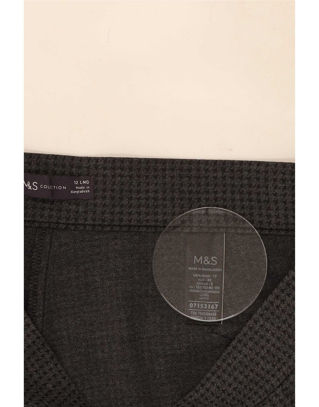 Damskie spodnie codzienne Marks & Spencer UK 12 Medium W30 L31 Szare