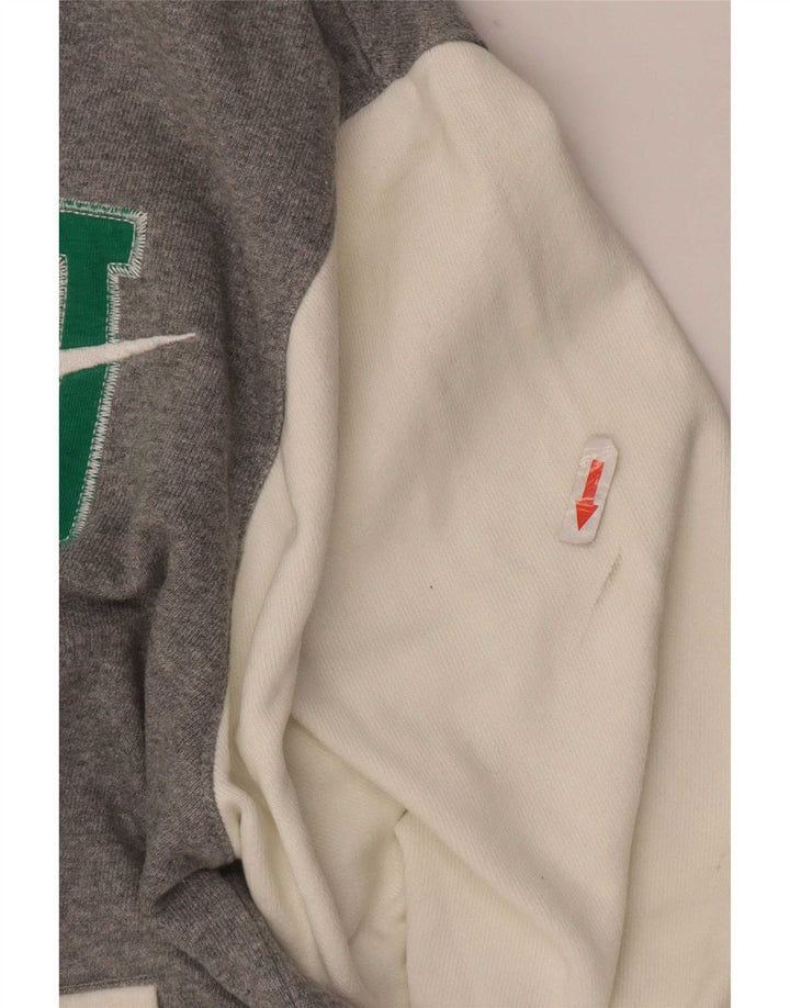 Męska kurtka dresowa Nike Graphic, mała, szara, bawełniana z blokami kolorów