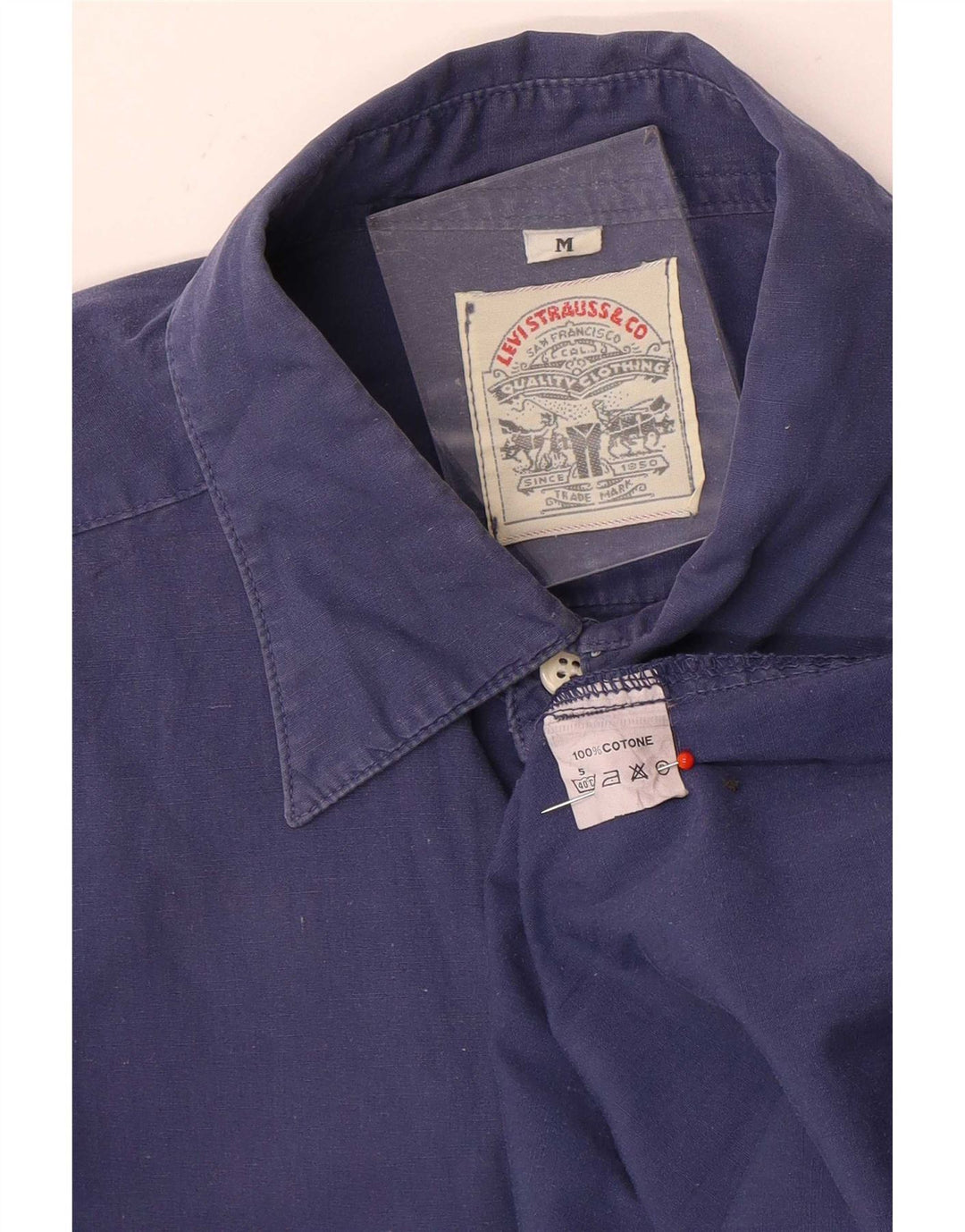 Koszula męska Levi's, bawełniana, w kolorze średnioniebieskim