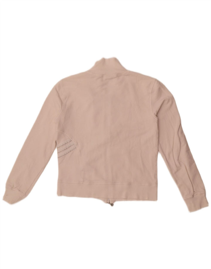 Damska bluza dresowa Adidas Crop Top Jacket UK 10 Mała biała bawełna