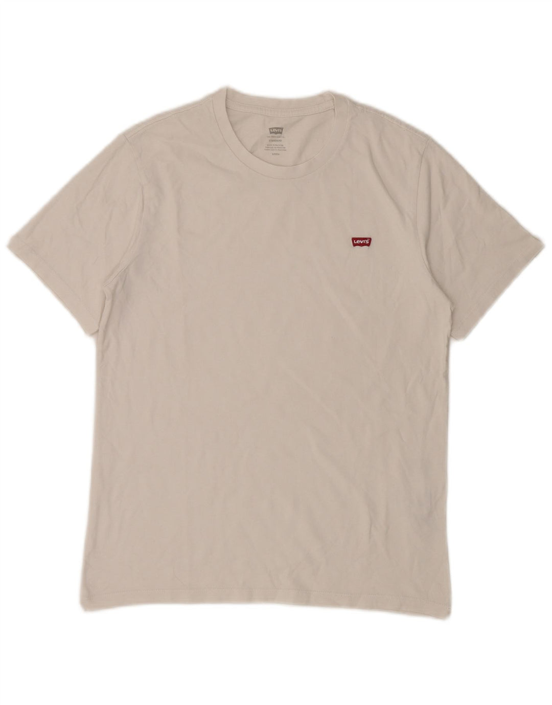 LEVI'S Standardowy t-shirt męski, mały, biały, bawełniany