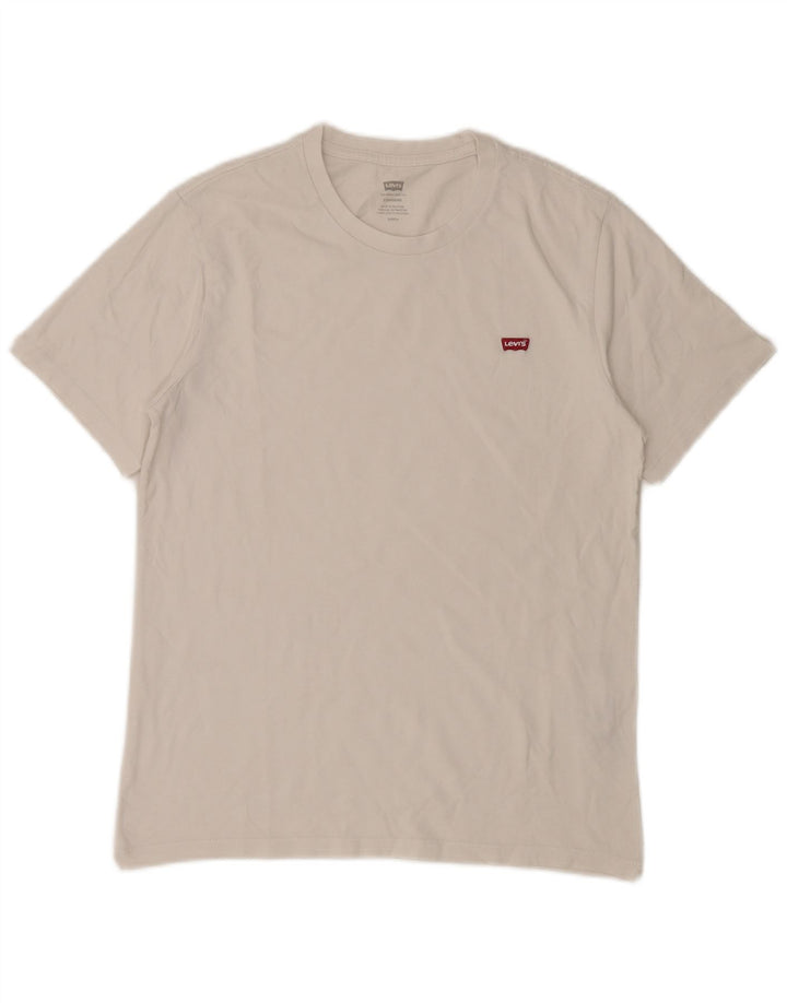 LEVI'S Standardowy t-shirt męski, mały, biały, bawełniany