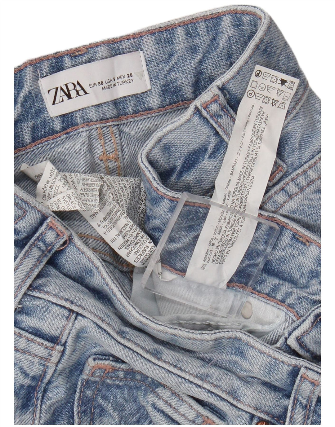 Damskie jeansy Bootcut z wysokim stanem Zara EU 38 Small W28 L33 Niebieskie bawełniane