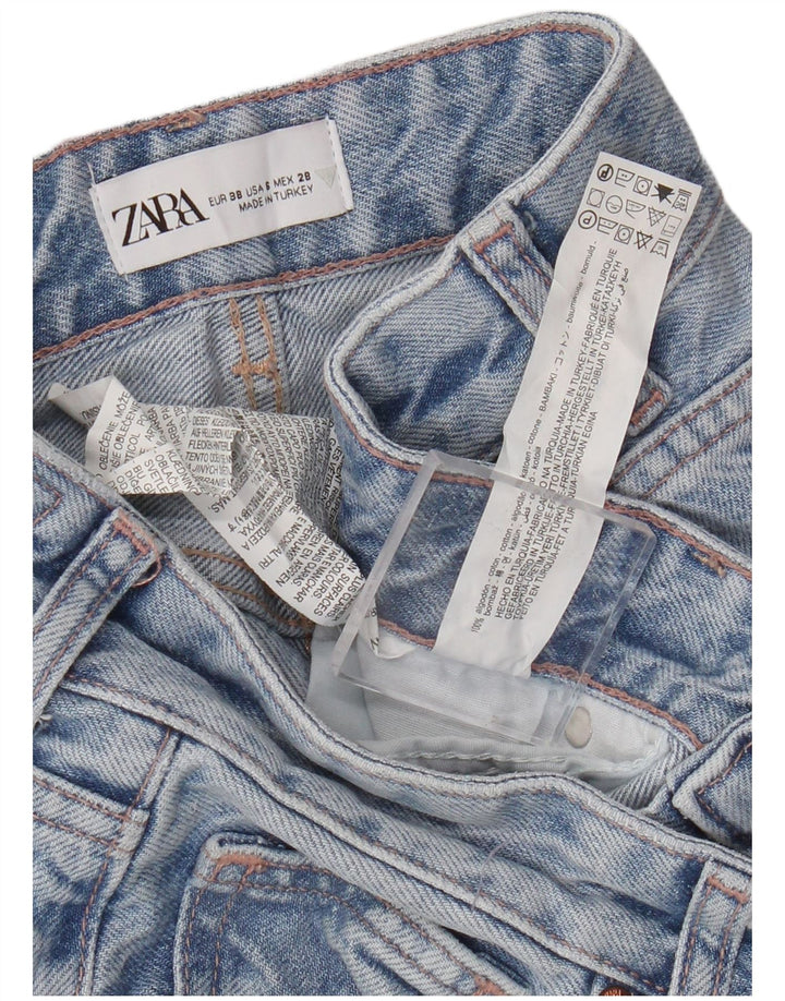 Damskie jeansy Bootcut z wysokim stanem Zara EU 38 Small W28 L33 Niebieskie bawełniane