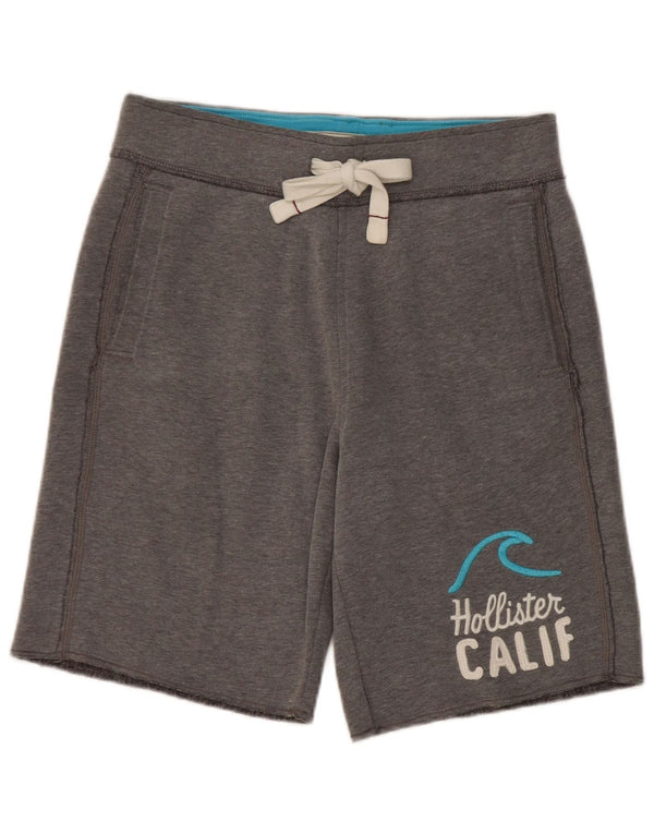 Hollister Mens Graphic Sport Shorts XS Grey Cotton
