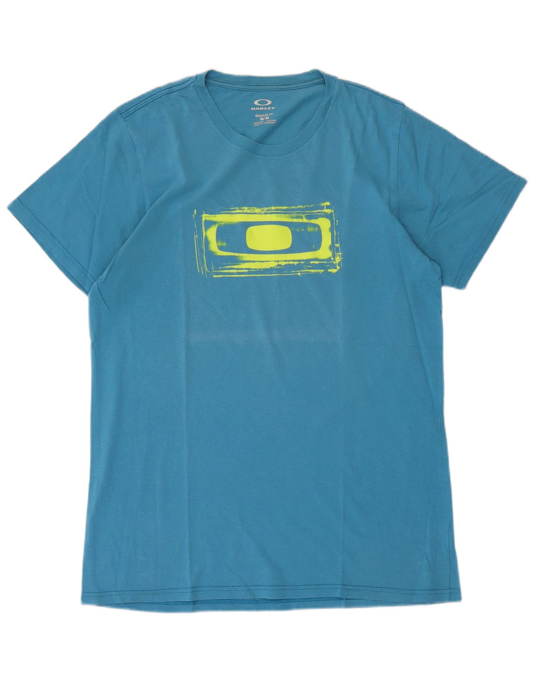Męski T-shirt z grafiką OAKLEY o regularnym kroju, średni niebieski