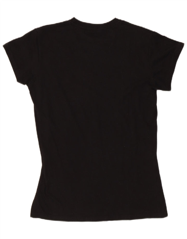 T-shirt damski HARD ROCK CAFE Vienna Graphic Top UK 14, duży, czarny, bawełniany