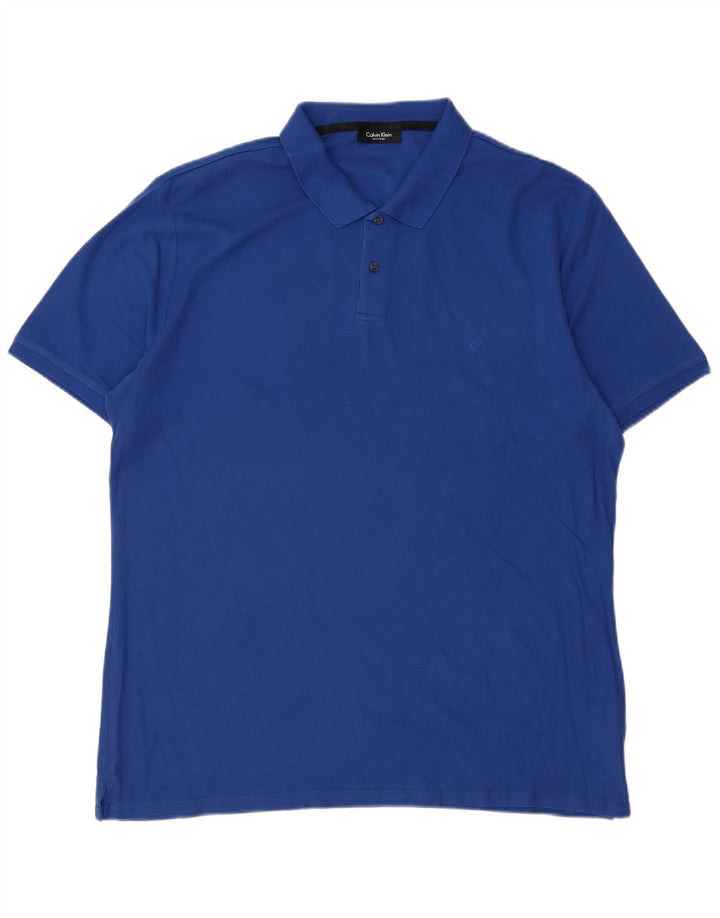 Męska koszulka polo Calvin Klein XL, niebieska, bawełniana