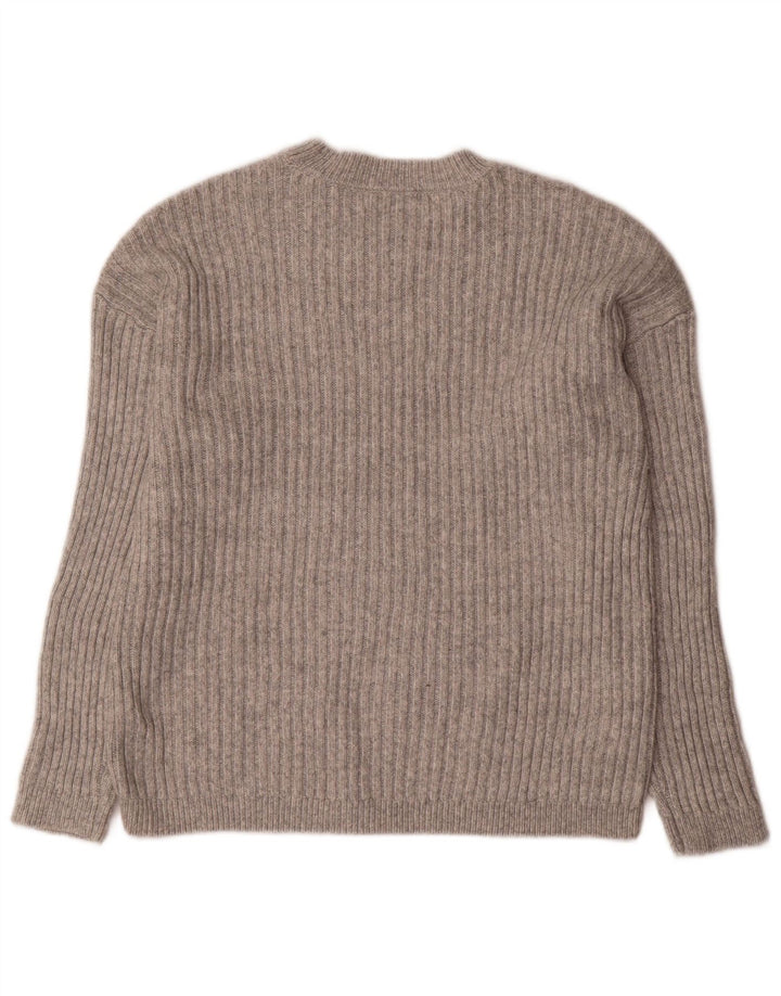 Marks & Spencer Damski sweter z okrągłym dekoltem, UK 12, średni szary poliester