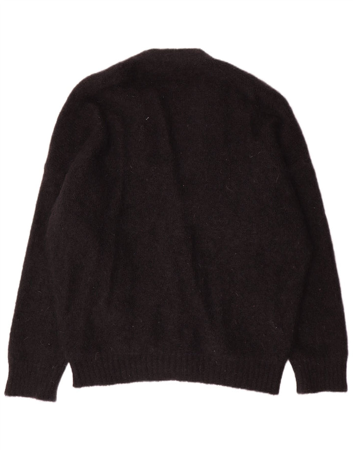 Alessandra Rich Damski sweter oversize IT 40 Small Black Moher