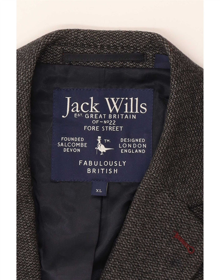 Męska marynarka zapinana na 2 guziki Jack Wills UK 42 XL Szara wełna