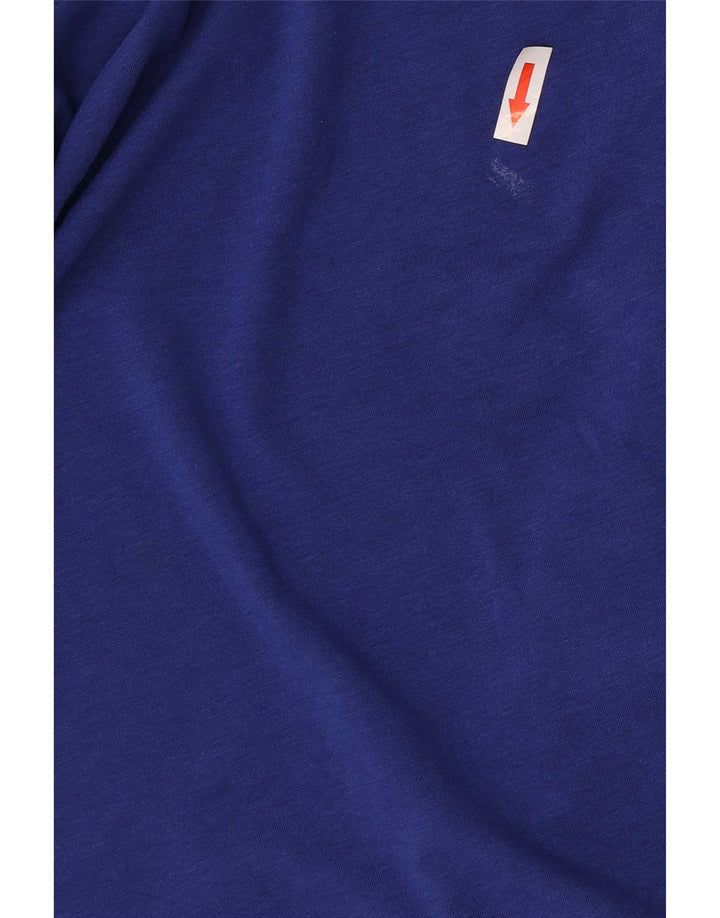 Męska koszulka polo Adidas, mała, niebieska, z poliestru