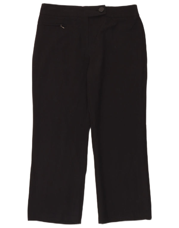 Marks & Spencer Damskie proste spodnie codzienne UK 14 duże W34 L28 czarne