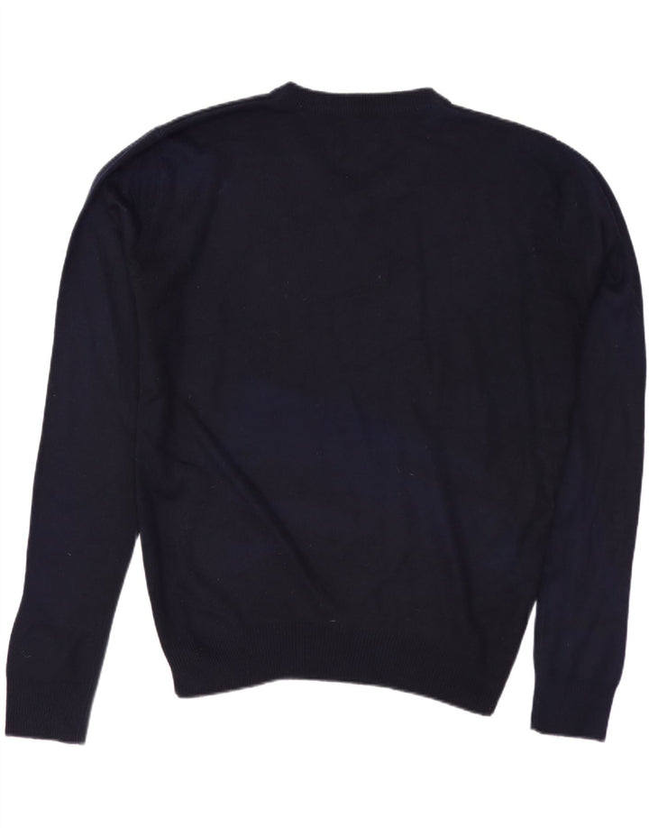 Męski sweter PIERRE CARDIN z dekoltem w kształcie litery V, mały, granatowy