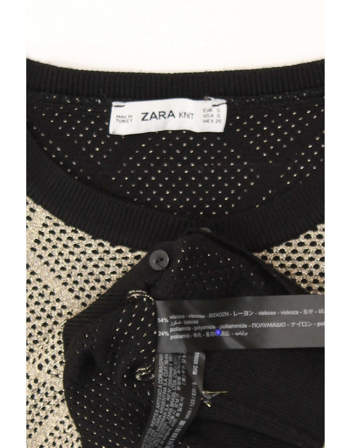 Damski sweter rozpinany Zara UK 10 Small Szary Argyle/Diamentowa Wiskoza