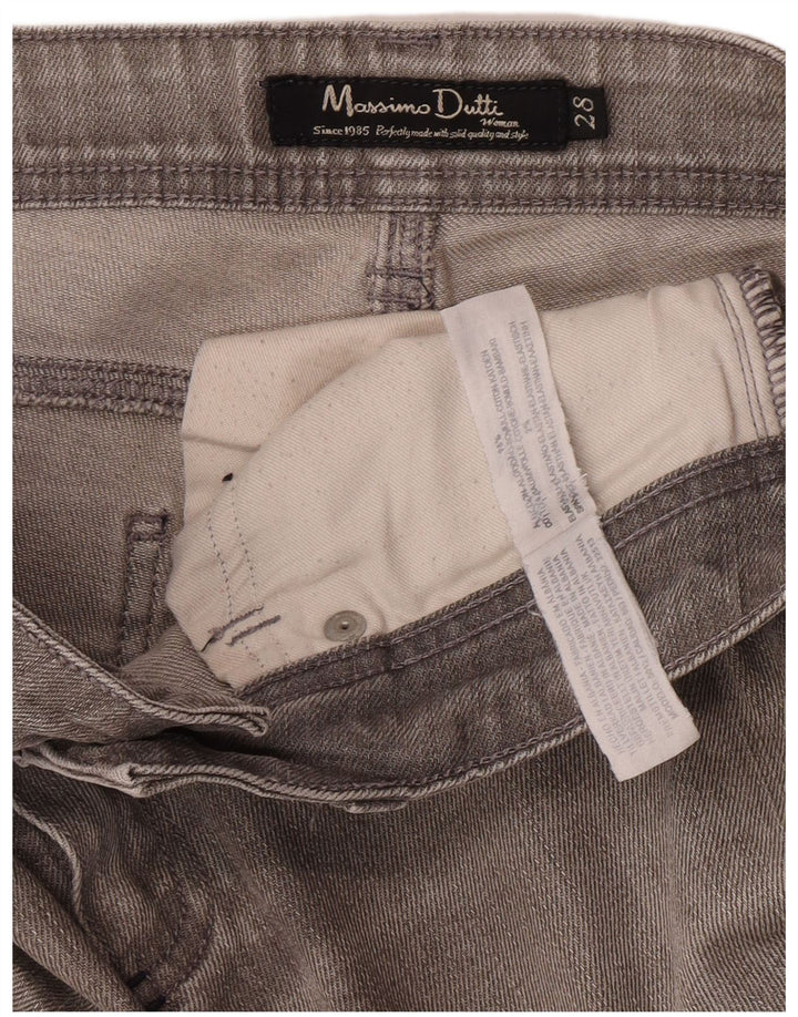Damskie jeansy skinny Massimo Dutti W28 L33 Szara bawełna