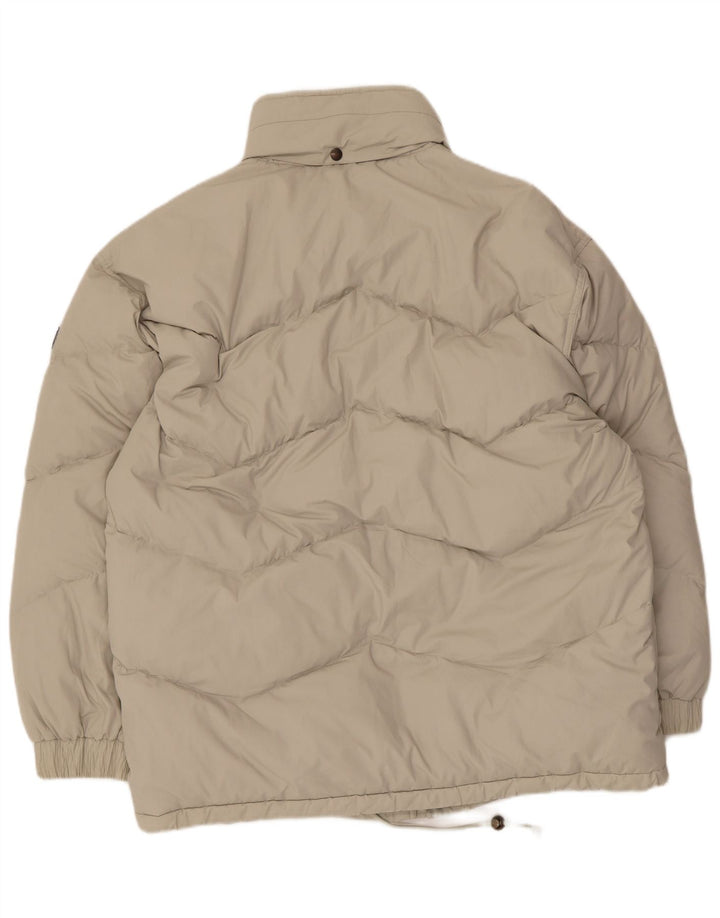 Męska wyściełana kurtka z kapturem w stylu vintage UK 42 XL Beżowy poliester