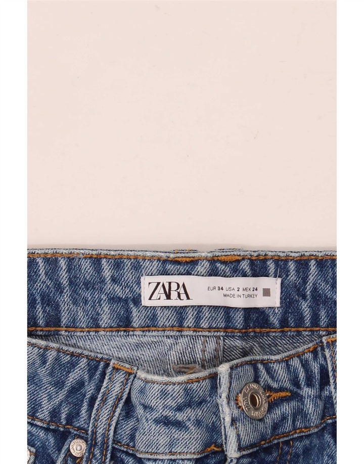 Damskie proste dżinsy Zara EU 34 2XS W24 L30 Niebieskie
