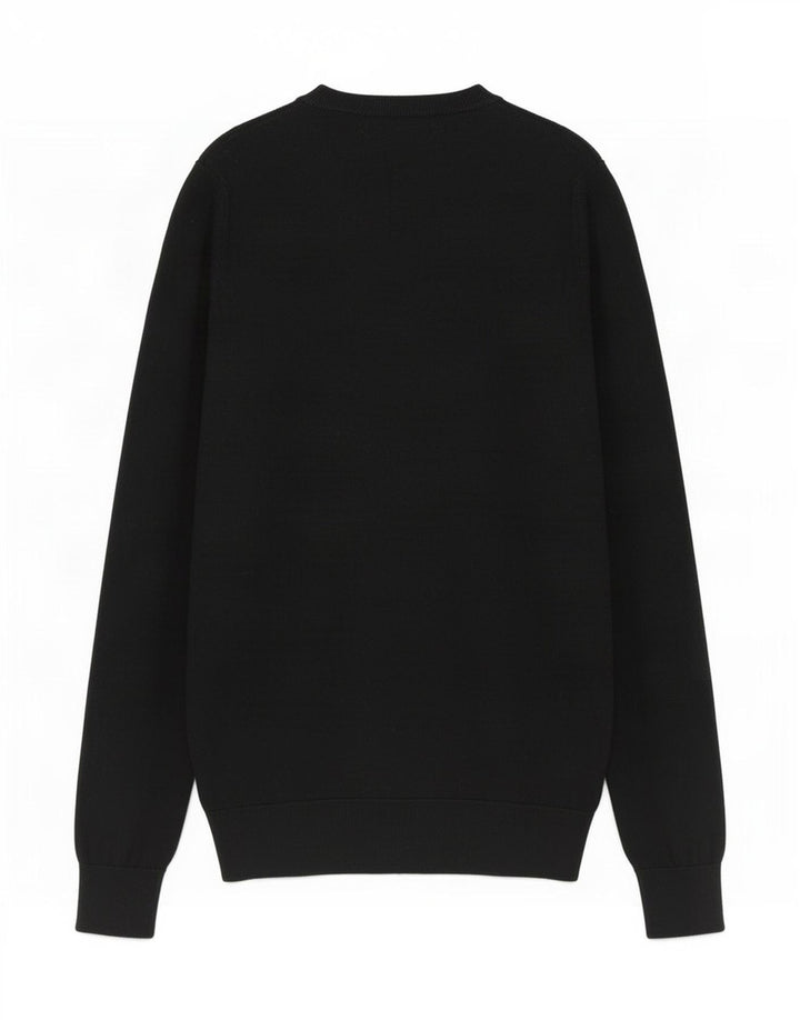 Sweter damski Massimo Dutti z dekoltem w kształcie litery V, UK 10, mały czarny