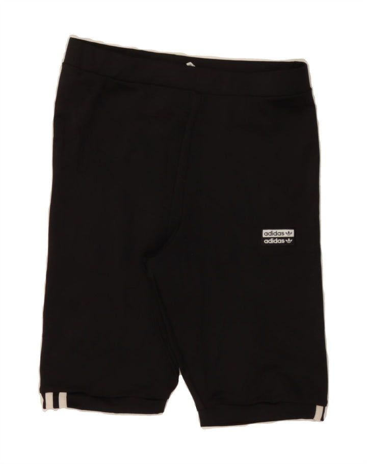 ADIDAS Womens Sport Shorts UK 14 Medium  Black Polyester Vintage Adidas and Second-Hand Adidas from Messina Hembry 