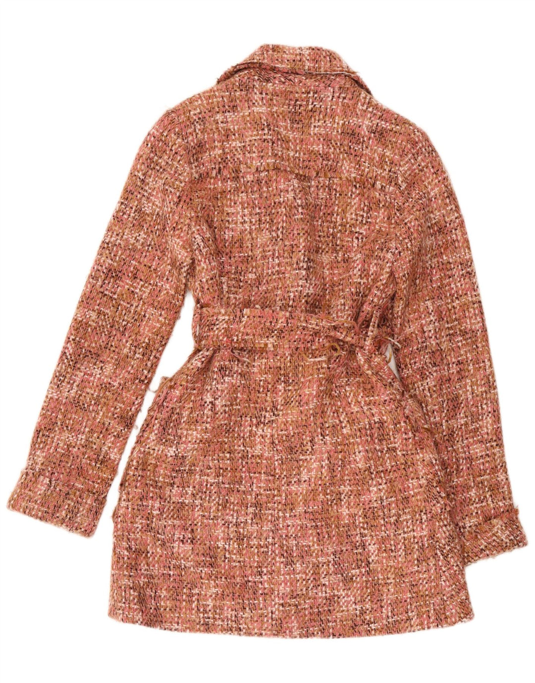 Płaszcz damski w stylu vintage UK 8, mały, różowy, nakrapiany