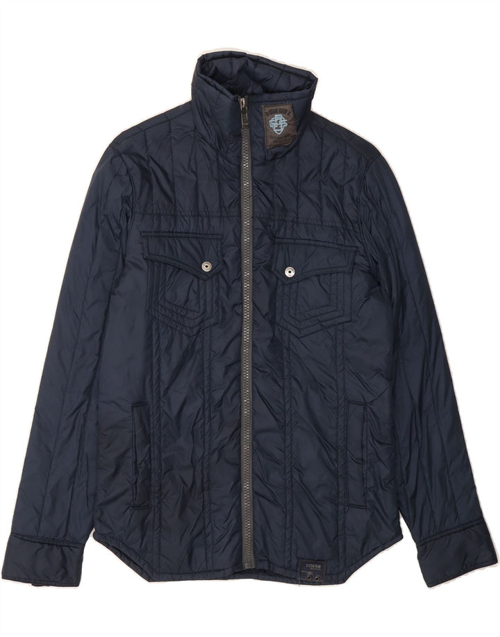 G-STAR Mens Bomber Jacket UK 38 Medium Navy Blue Nylon Vintage G-Star and Second-Hand G-Star from Messina Hembry 