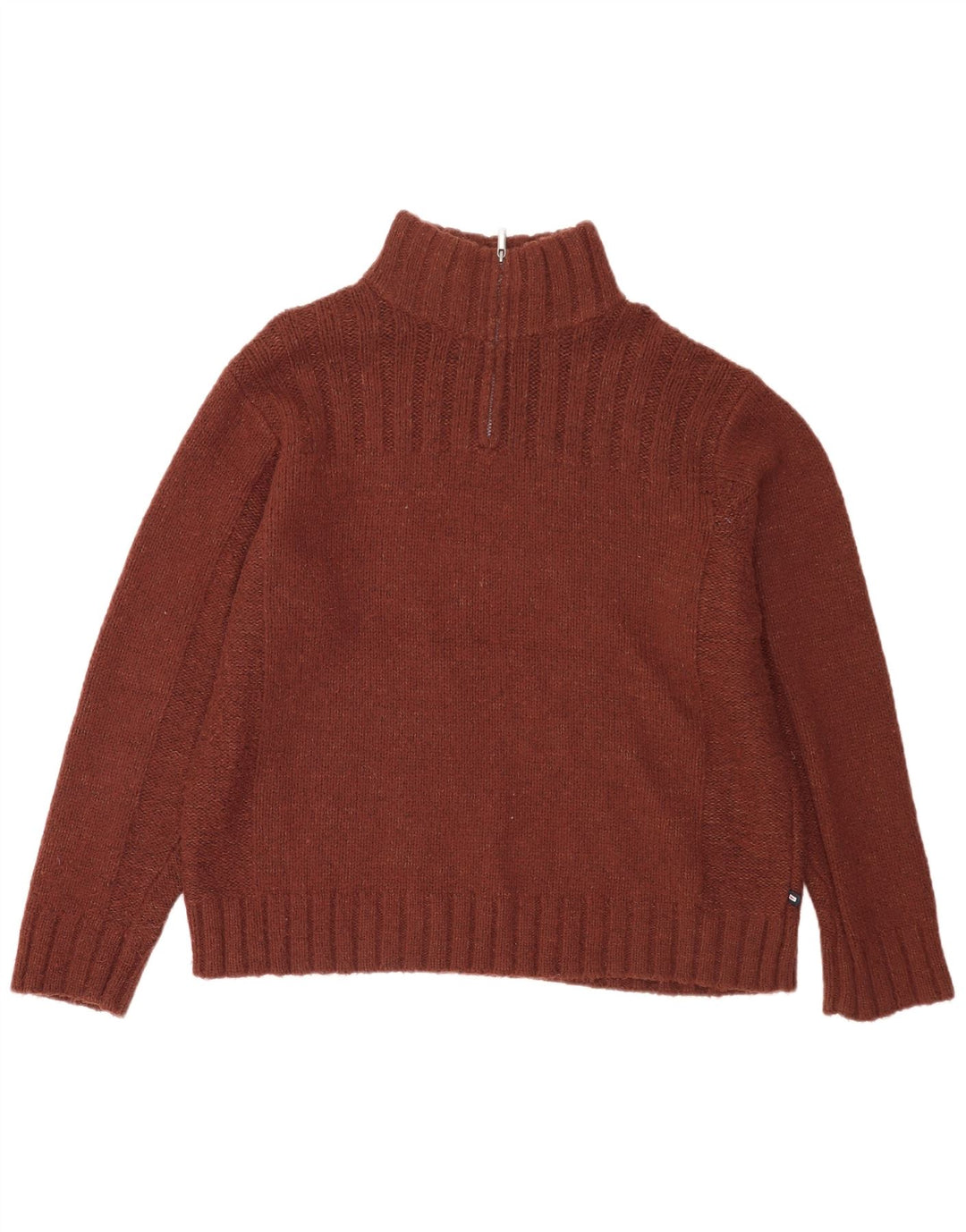 Marks & Spencer Męski sweter z zamkiem błyskawicznym XL, brązowy, akrylowy