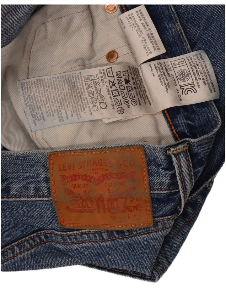 Męskie jeansy Levi's 508 Tapered W36 L32 Niebieskie bawełniane