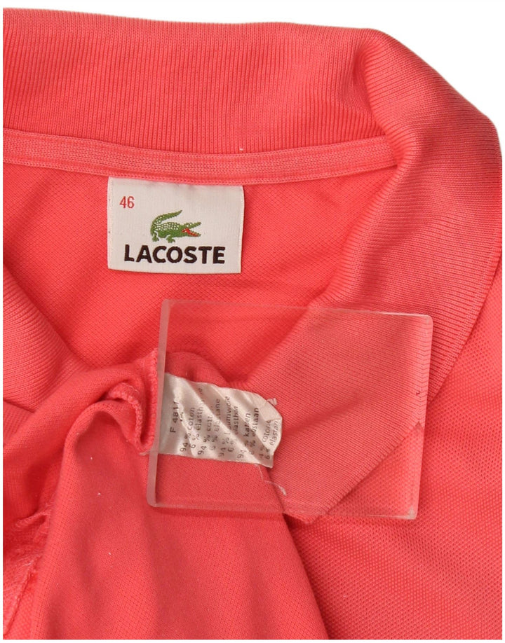 Damska koszulka polo Lacoste, rozmiar 46 XL, różowa, bawełniana
