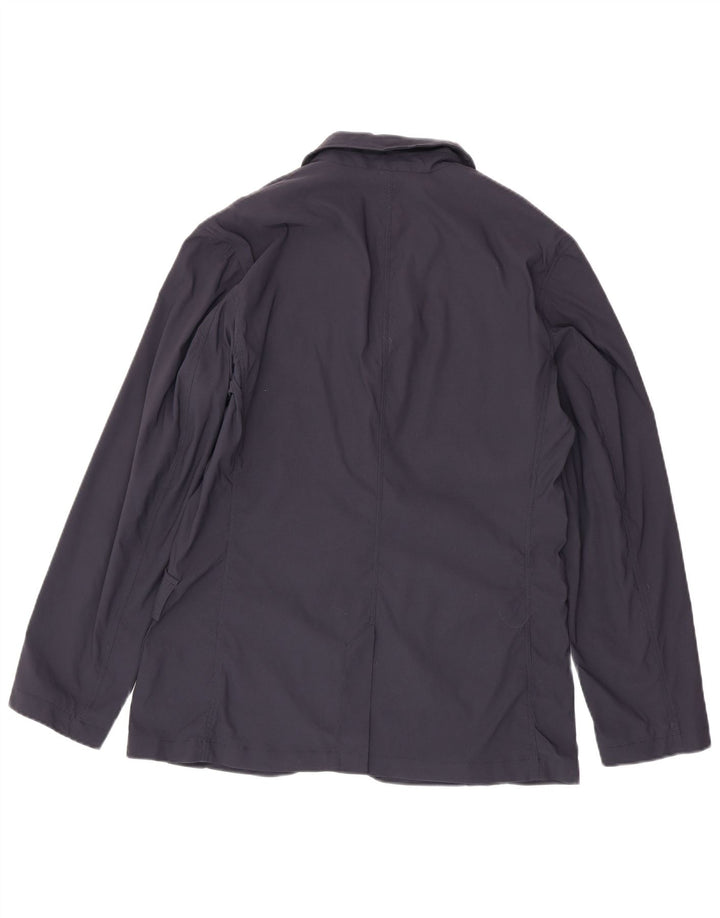 EDDIE BAUER Męska marynarka zapinana na 3 guziki UK 40, duża, granatowa, nylonowa