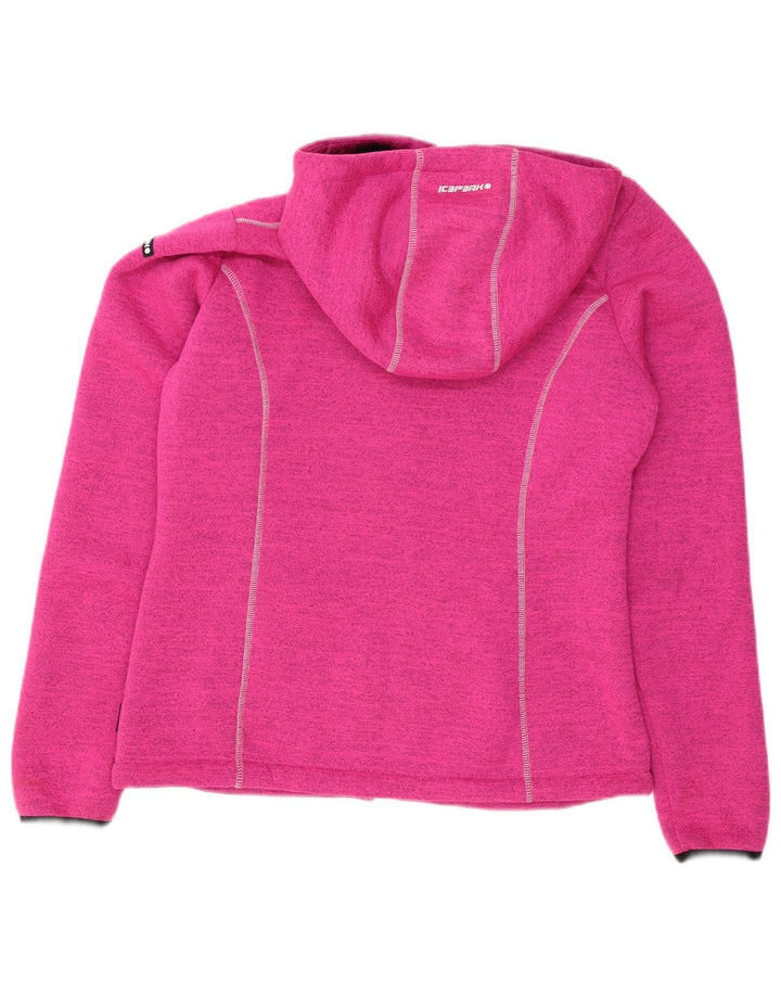 Damski sweter z kapturem Icepeak IT 48 XL, różowy, nakrapiany poliester