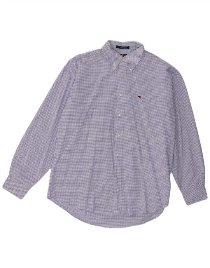 Koszula męska Tommy Hilfiger XL w niebieską kratkę, bawełniana