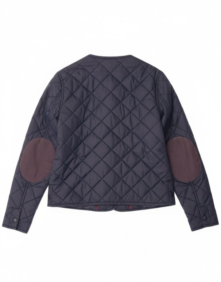 JACK WILLS Womens Quilted Jacket UK 10 Small  Navy Blue