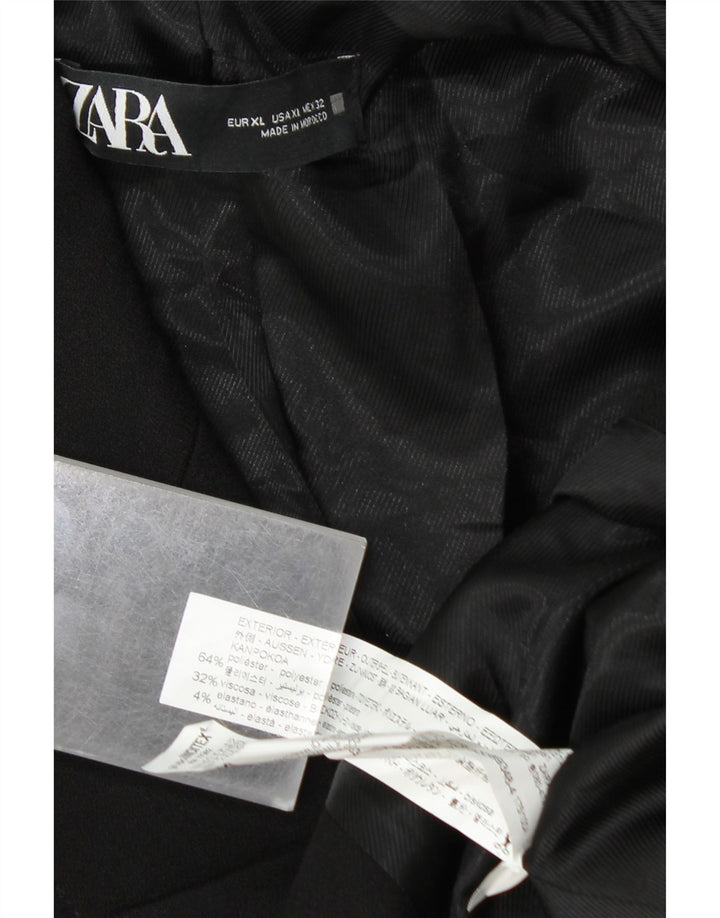 Damska marynarka z podwójnymi piersiami ZARA UK 18 XL, czarny poliester