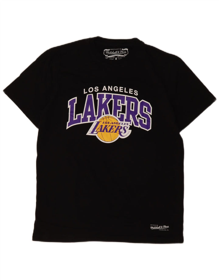 MITCHELL & NESS Męski T-shirt z grafiką Los Angeles Lakers, średni czarny