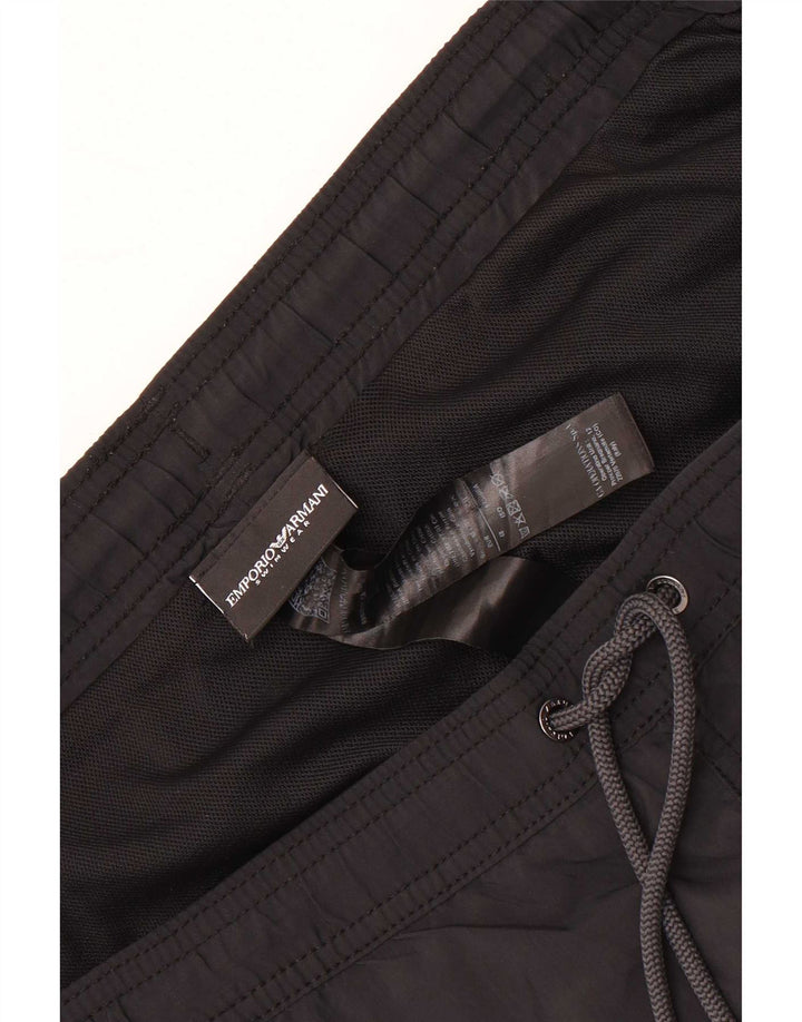 Męskie spodenki kąpielowe Emporio Armani Graphic EU 48 Średni czarny poliamid