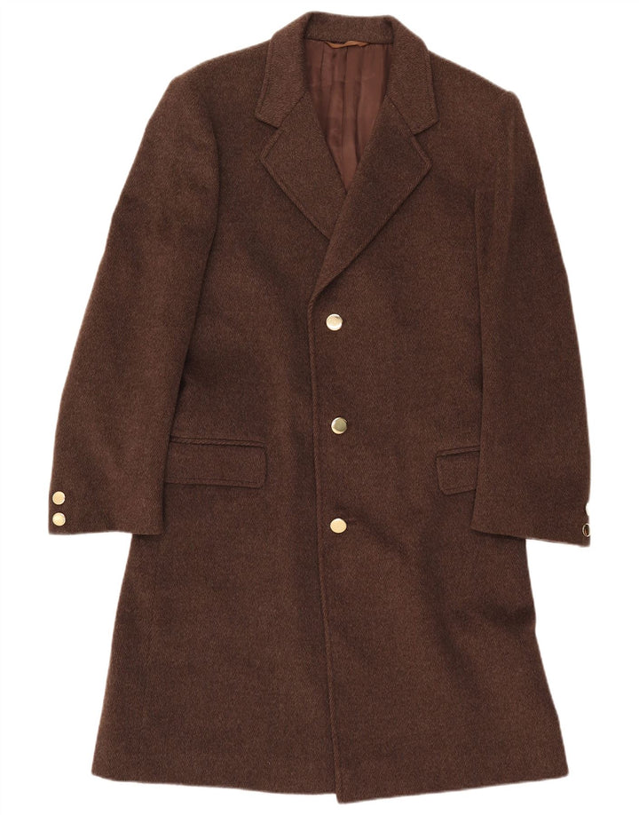 Płaszcz damski w stylu vintage IT 52 2XL Brązowa wełna