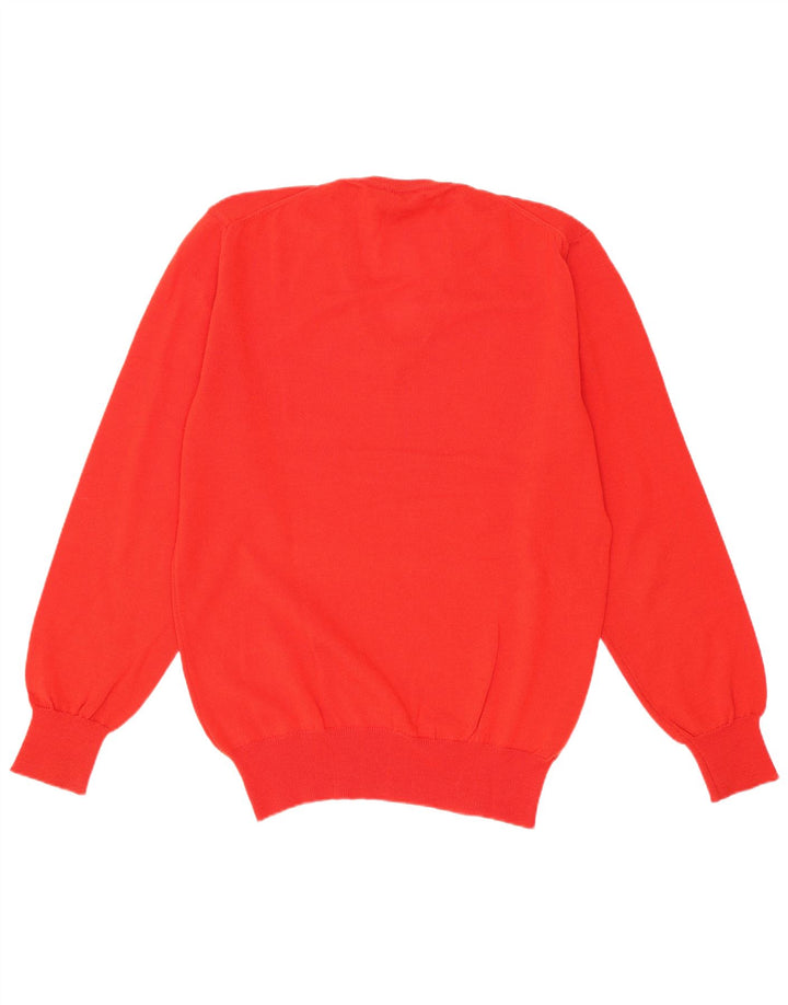 Męski sweter Ted Lapidus z dekoltem w kształcie litery V IT 46 Small Red Merino, wełna