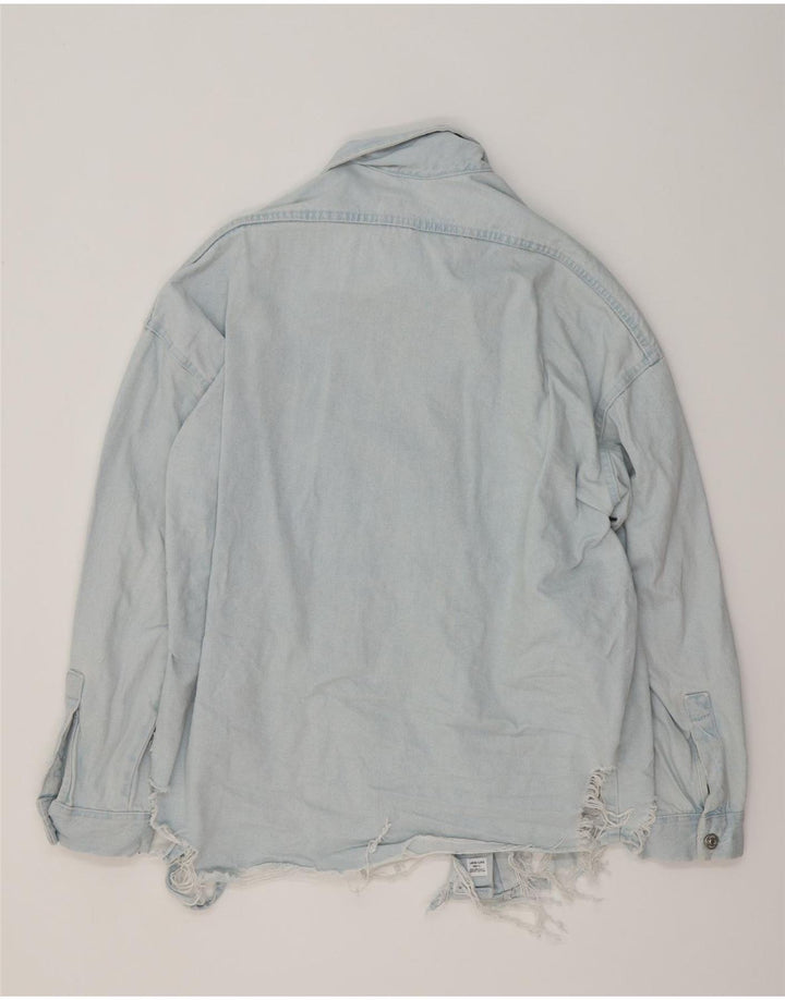 Damska koszula dżinsowa oversize ZARA UK 10, mała, niebieska, bawełniana