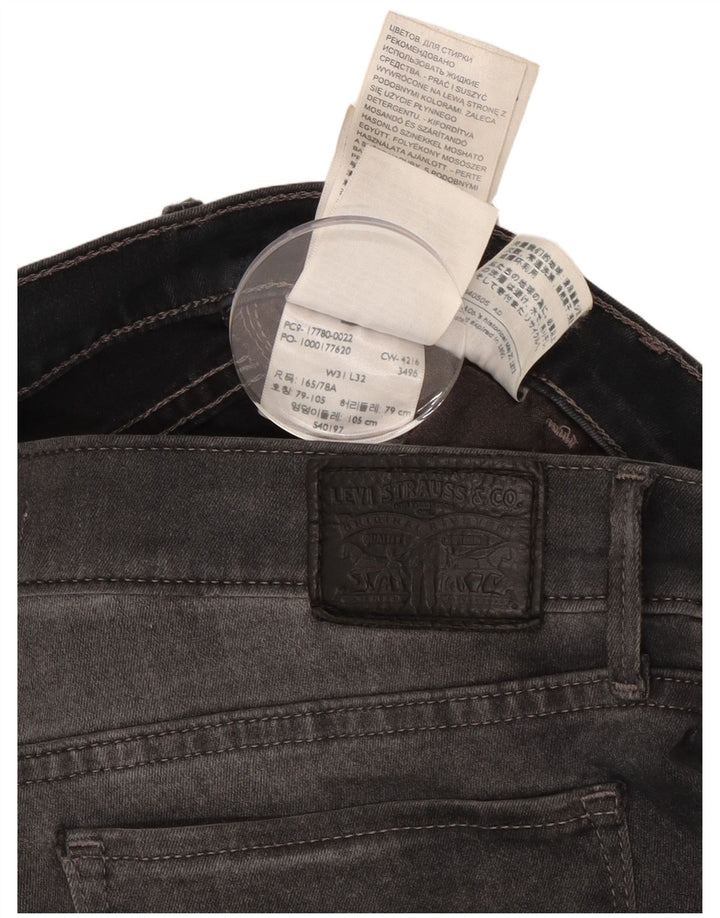 Damskie jeansy Levi's 710 Super Skinny W31 L32 Szara bawełna