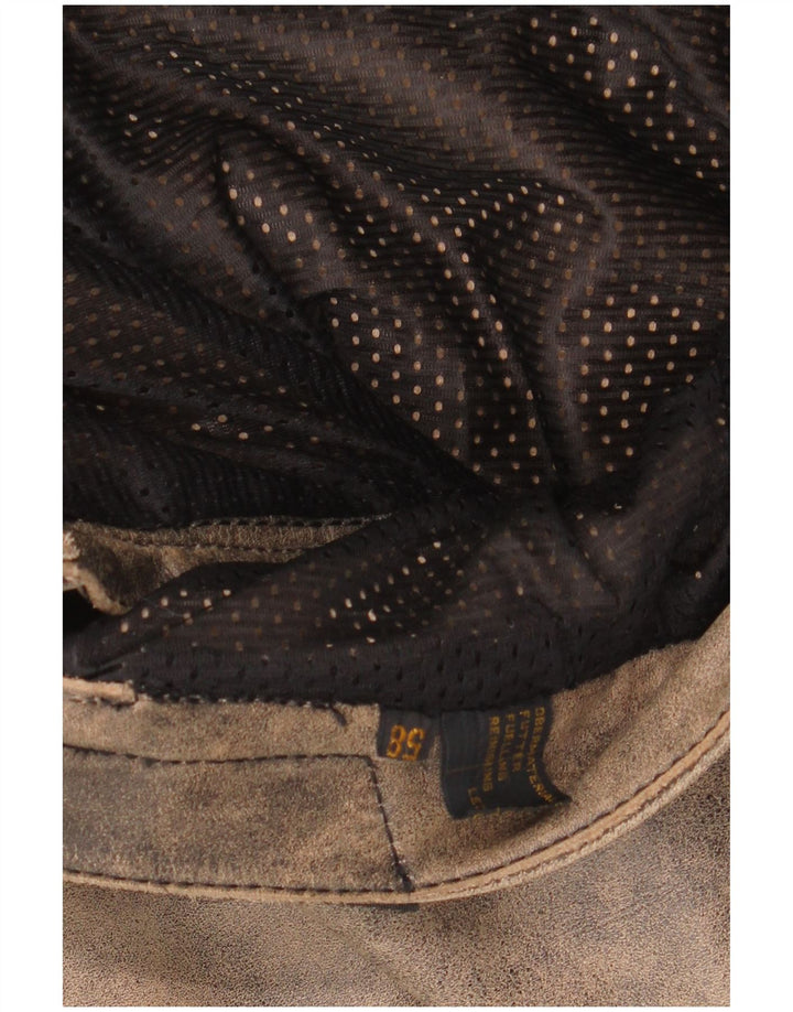 MODEKA Męskie spodnie motocyklowe Rozmiar 58 3XL W36 L31 Szara skóra Tie Dye