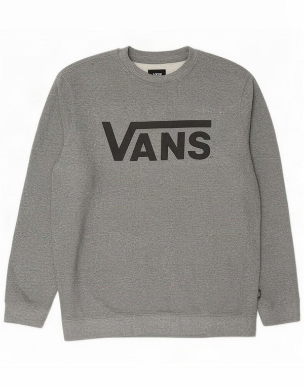 Vans Mens Graphic Sweatshirt Jumper XL Grey Cotton