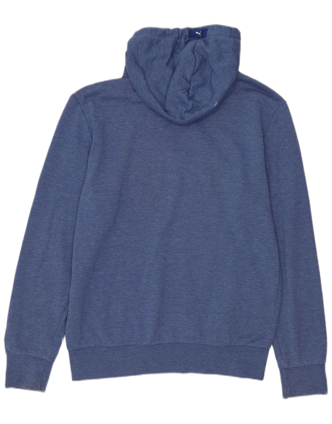 Męski sweter z kapturem Puma z grafiką, mały, niebieski poliester