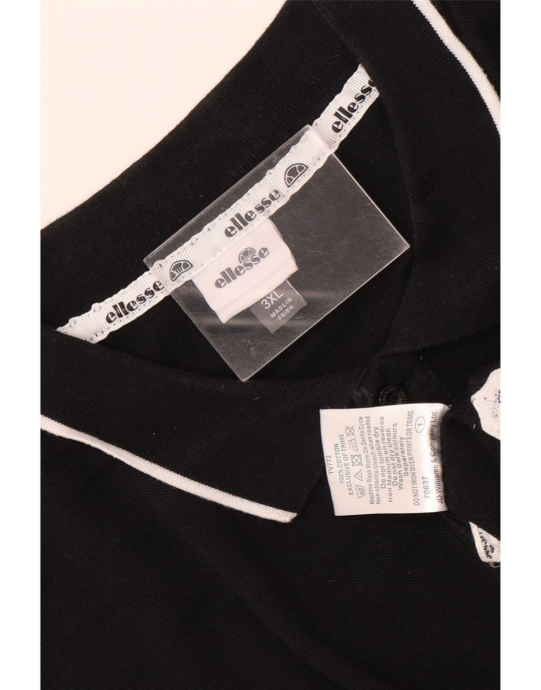 Męska koszulka polo Ellesse 3XL, czarna, bawełniana