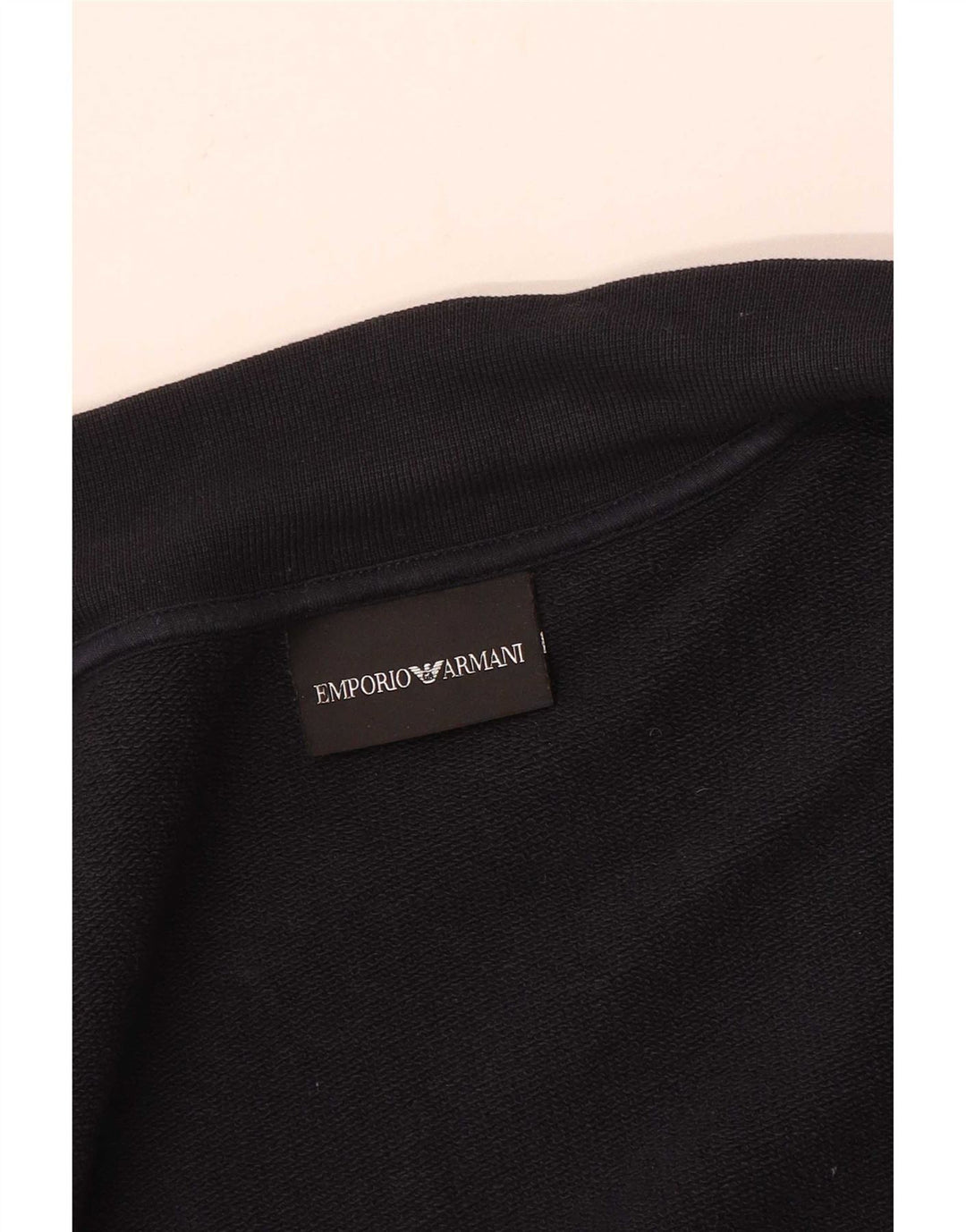 Męska kurtka dresowa Emporio Armani z grafiką, średnia czarna