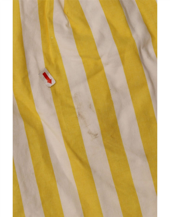 Damskie spodenki chino z szeroką nogawką VINTAGE EU 42 duże W30 w żółte paski