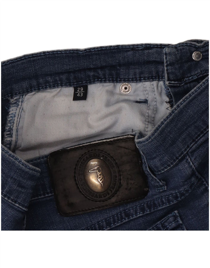 Damskie jeansy zwężane Trussardi IT 43 Medium W29 L28 Niebieskie