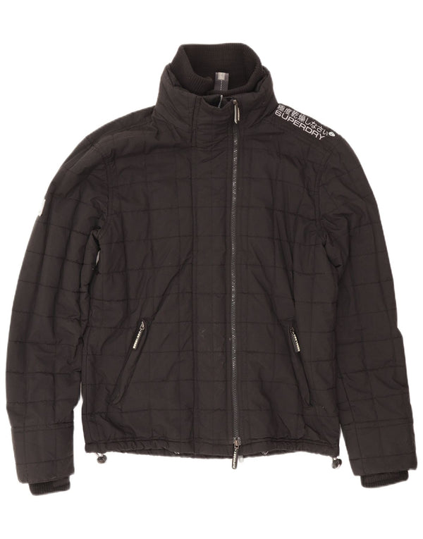 Damska wiatrówka Superdry Graphic UK 16, duża czarna