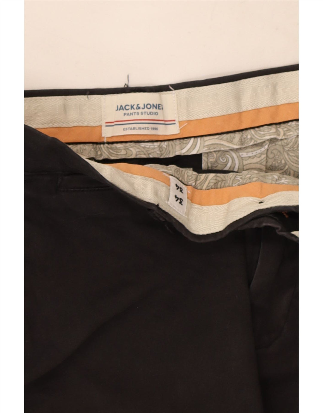 Męskie spodnie typu slim chino Jack & Jones W34 L31 czarne